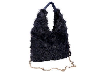 Kožešinová kabelka - 1 ks - 19 modrá tmavá