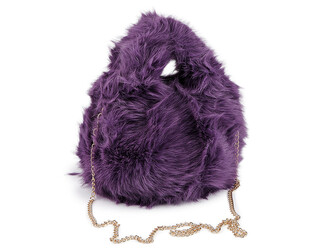 Kožešinová kabelka - 1 ks - 6 fialová