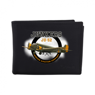 Kožená peněženka Striker Junkers JU-52 - černá