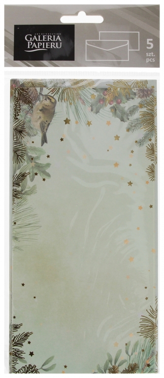 Zestaw do tworzenia kartek okolicznościowych DL złote święta op5szt Boże Narodzenie GALERIA PAPIERU 283194 ARG