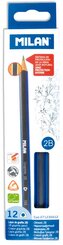 Ołówki MILAN trójkątne 2B, pud. 12 szt.