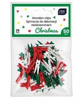Spinacze kolor do dekoracji mini 50szt Christmas