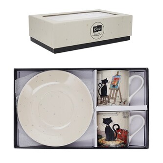 Hrneček na kávu 2 ks 100 ml s podšálky MUGSC34H02 BUG ART