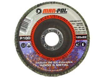 Kotouč brusný lamelový, 125mm, P100 MAR-POL