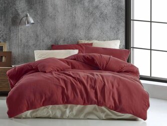 Francouzské mušelínové povlečení 240x220, 70x90cm vínové