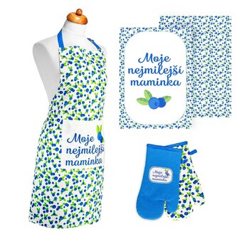 ARÔME HOME Set Moje nejmilejší maminka, zástěra, chňapka s magnetem, dvě utěrky