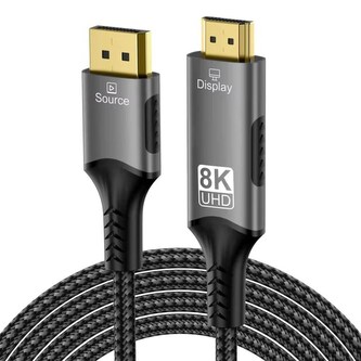 PremiumCord DisplayPort 1.4 na HDMI2.1  kabel pro rozlišení 8K@60Hz,4K@144Hz, 2m
