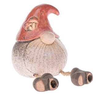 Keramický sedící skřitek, 6/96