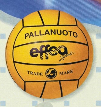 Míč VODNÍ PÓLO 6890 - žlutá (Guma)