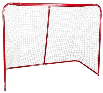 Florbalová branka TRENING 90X60CM se sítkou skládací - červená (Kov)