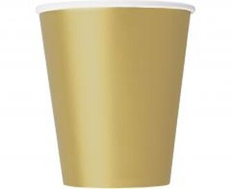 Kubeczki papierowe złote 270ml 8szt