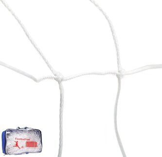 Síť kopaná SEDCO FTN02 - 3,2x2,1x1,5 m - SET NA DVĚ BRANKY - bílá (PE/EPE)