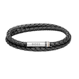 Elegantní kožený dvojitý náramek 1580489 Hugo Boss / Délka: 17,5 cm