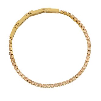 Třpytivý pozlacený náramek s krystaly MLJ339 Liu Jo