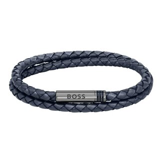 Stylový kožený dvojitý náramek 1580494 Hugo Boss / Délka: 17,5 cm