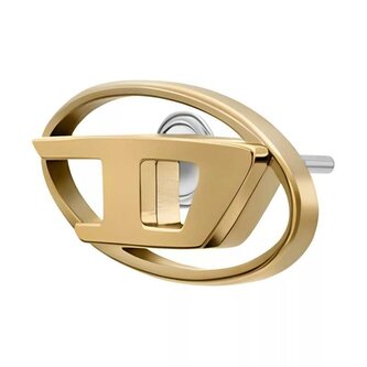 Pozlacená single náušnice DX1590710 Diesel