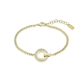 Půvabný pozlacený náramek z oceli 1580504 Hugo Boss