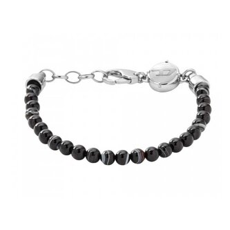 Slušivý korálkový náramek pro muže DX0848040 Diesel