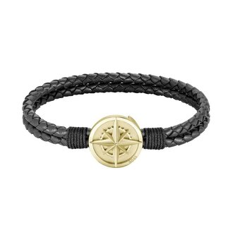 Fashion kožený černý náramek 1580491 Hugo Boss / Délka: 19 cm