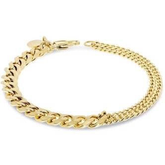 Originální pánský náramek z pozlacené oceli MLJ445 Liu Jo