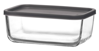 CUBE dóza sklo 1170ml/18,6x12,3cm