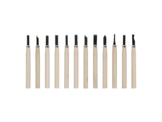 Mini dláta na dřevo, sada 12 ks - KREATOR
