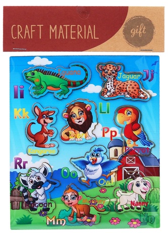 Kreativní set dřevěná vkládačka, zoo leguán