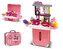 2v1 Malý kufr a kuchyň s příslušenstvím - růžová