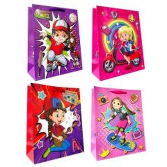 Torebka prezentowa dziecięca L mix