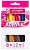 Zestaw farb akrylowych w tubkach 8x12ml 9021808M, ArtCreation