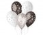 Balony Premium Hel gwiazdy srebrne 33cm 6szt