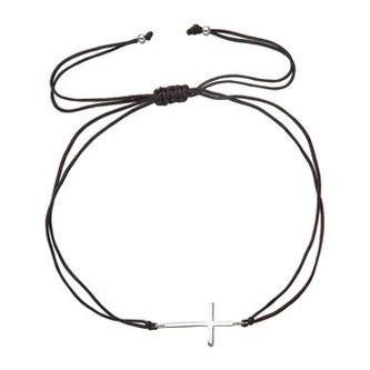 EG7629 Kabbalah náramek se stříbrným křížkem