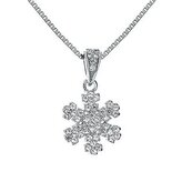 NB-2071 Stříbrný náhrdelník sněhová vločka
