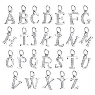 NB-4486-F Stříbrný přívěšek - iniciála písmeno - iniciála "F"