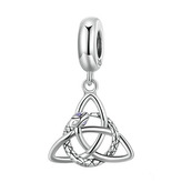 NB-8323 Stříbrný přívěšek korálek na náramek keltský uzel - zvířátka