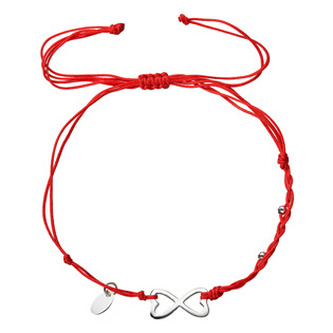 EG7634 Kabbalah náramek se stříbrným nekonečnem - nekonečno - ležatá osmička
