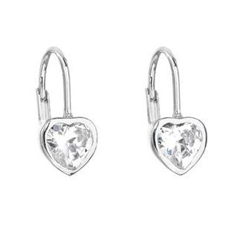 EG2194 Stříbrné dámské náušnice srdíčka - srdce