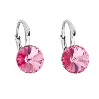 EG2500-RO Stříbrné náušnice s Crystals from Swarovski® Rose
