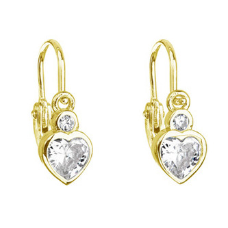 EG9100 Pozlacené stříbrné dětské náušnice