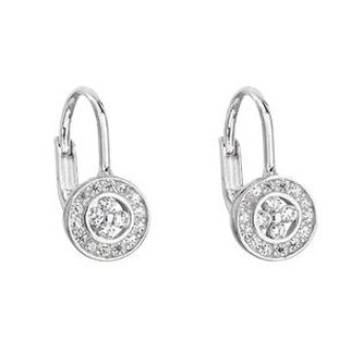 EG2186 Stříbrné dívčí náušnice s čirými zirkony
