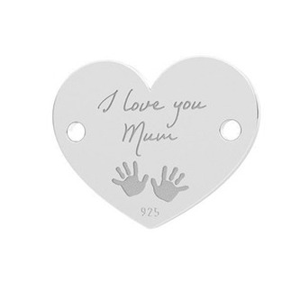KST1171 Stříbrná komponenta - srdce "I love you Mom"