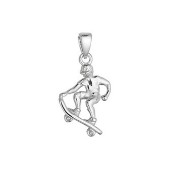EG1636 Stříbrný přívěsek skateboardista - sport