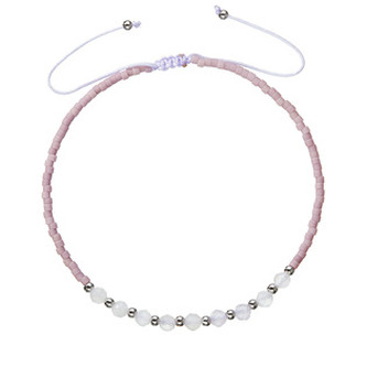 EG7649 Textilní Miyuki náramek fialový ametyst