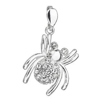 EG1082 Stříbrný přívěšek pavouk s kameny Crystals from Swarovski®