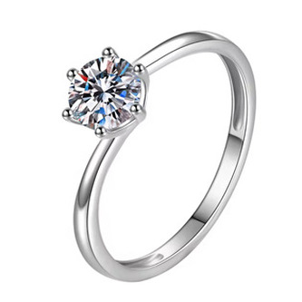 MN519-52 Stříbrný zásnubní prsten MOISSANIT