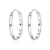 NB-3116-30 Stříbrné náušnice kruhy 30 mm