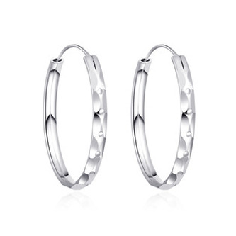 NB-3116-30 Stříbrné náušnice kruhy 30 mm