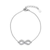 NB-1100 Stříbrný náramek - nekonečno - ležatá osmička