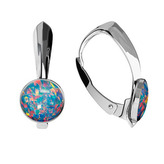 NBP37-OP01 Stříbrné opálové náušnice