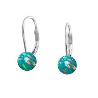 NBP30-OP02 Stříbrné opálové náušnice - 5 mm